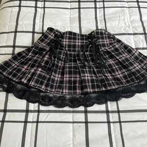 Lacey Plaid Mini Skirt